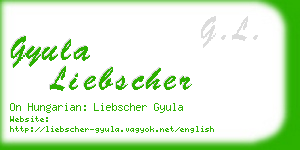 gyula liebscher business card